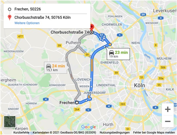 Google Maps Route